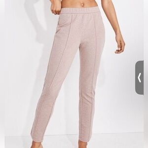 Varley Hanley Tailored Cotton Sweatpants in Ash Rose XS Xsmall